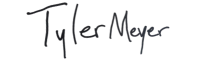 tyler meyer, handwritten name